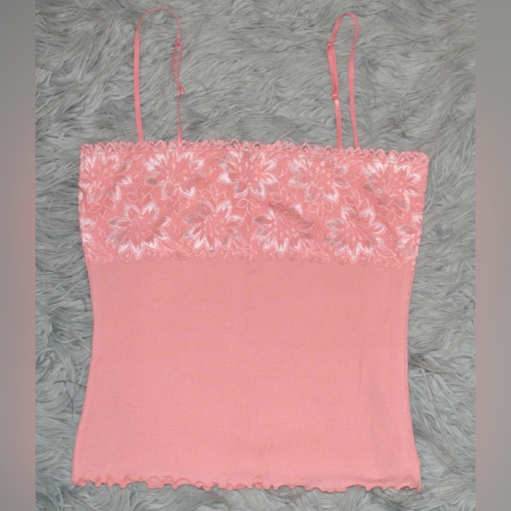 Moda International Victoria's Secret Y2k Lace Strappy Tank Cami Size M Nwot — image 4 of 4